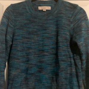 Loft Wool sweater blue/green multi colored size S